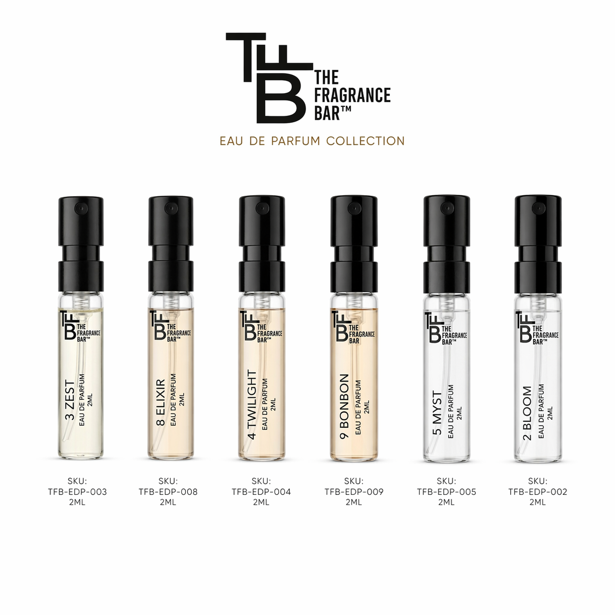 Discovery Pack of 6 x 2ml EDP Perfume Set