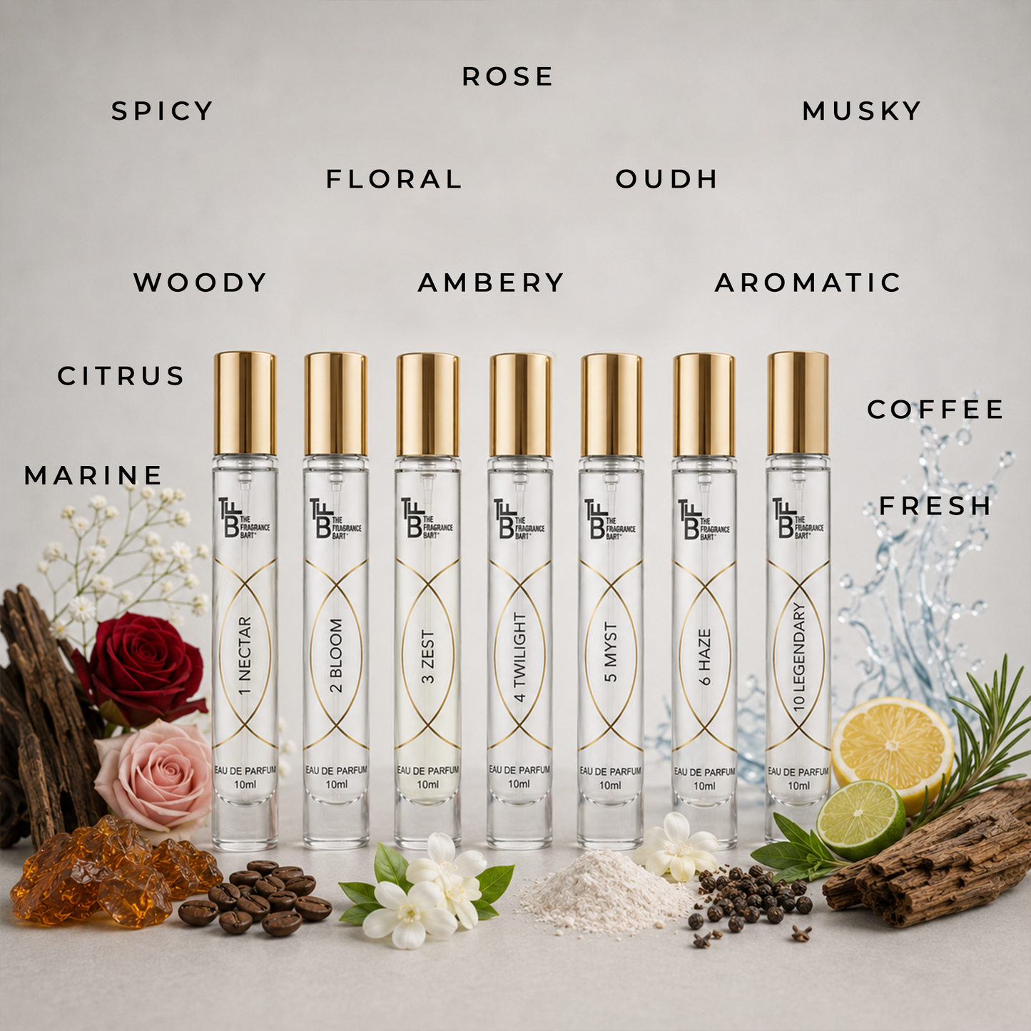 The Fragrance Bar - Gift Box Purple | 7x10 ml