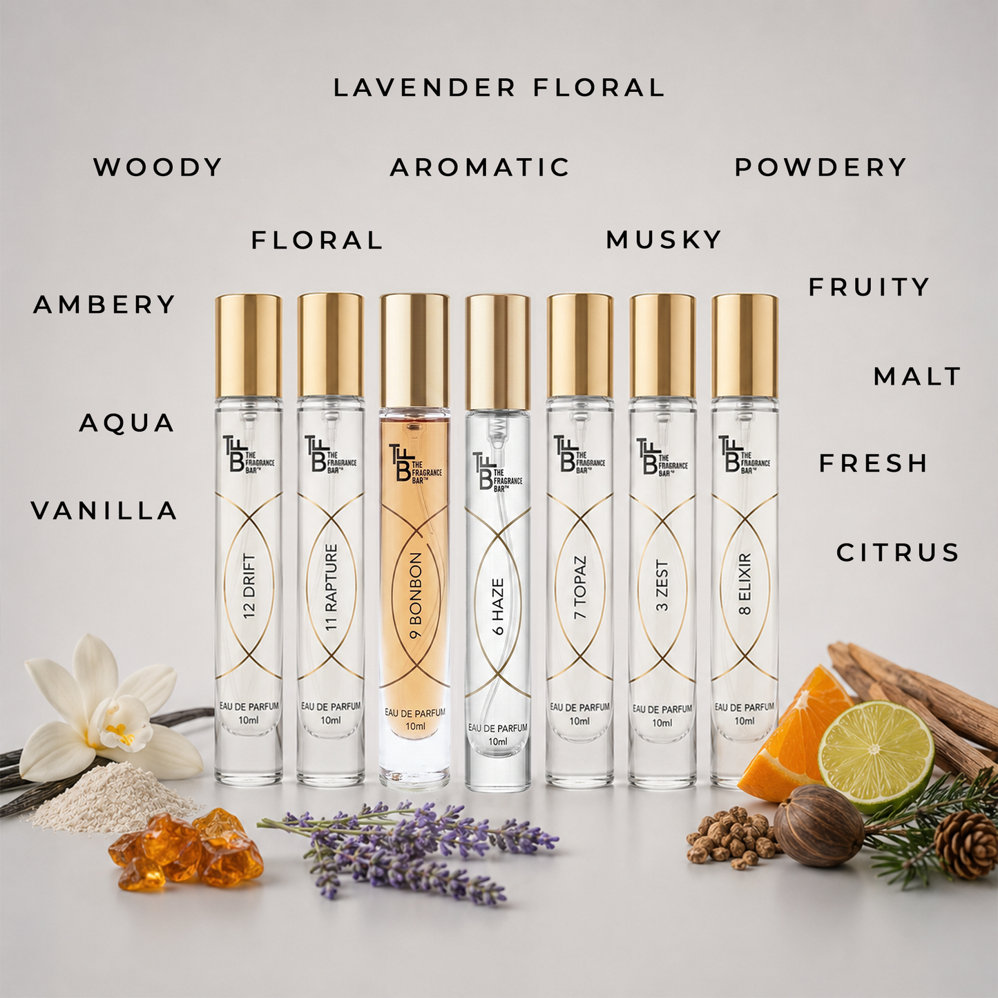 The Fragrance Bar - Gift Box Black | 7x10 ml